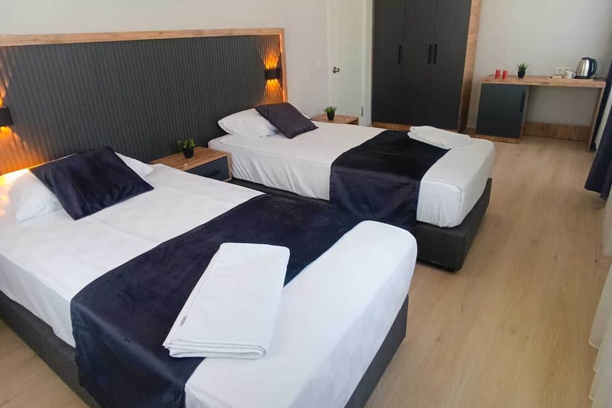 Desk, laptop workspace, free WiFi