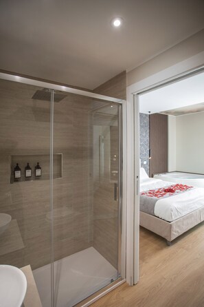 Shower, jetted tub, hair dryer, bidet - Romantic Suite with jacuzzi near Vatican (Room 2) (Roma)