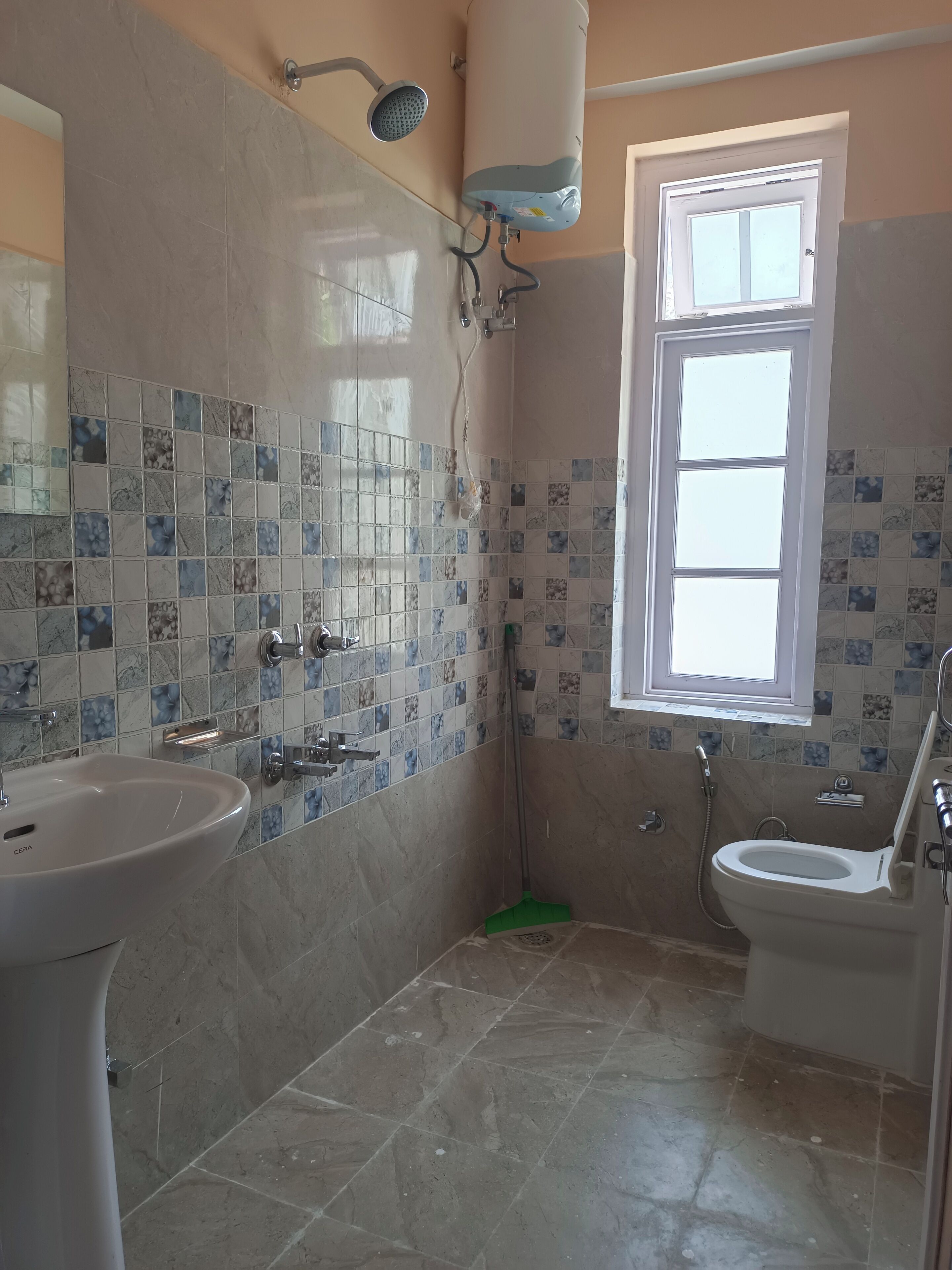 Shower, eco-friendly toiletries, towels, soap
