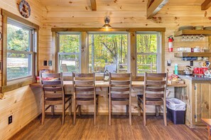 House (1 Bedroom) | Interior - Outdoor Oasis w/ Fire Pit & Dock: Galion Log Cabin (Galion)