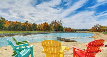 Outdoor Oasis w/ Fire Pit & Dock: Galion Log Cabin