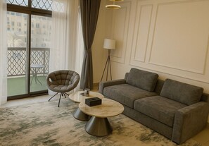 Flat-screen TV - Burj Khalifa View Signature Apartment (Dubai)