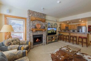 TV, fireplace, offices - Black Bear Cabin, shared hot tub, walk to slopes! (Crested Butte)