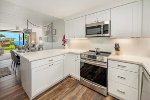 Fridge, microwave, oven, stovetop - Makahuena 2-105 Ocean View 2 Bedroom 2 Bath, Sleeps 6, Ground Floor (Koloa)