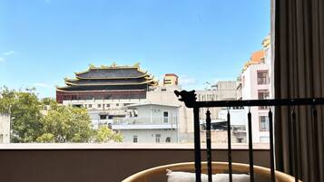 Desk, laptop workspace, blackout curtains, soundproofing