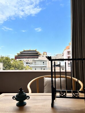 Deluxe Double Room, City View | Desk, laptop workspace, blackout drapes, soundproofing