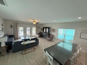 House, Multiple Bedrooms | Living area | Smart TV - Sea Pearl 7 Bedroom Home (Surfside Beach)