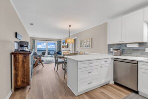 Fridge, microwave, oven, stovetop - Newly Renovated Oceanfront 3BR | Top Floor (North Myrtle Beach)
