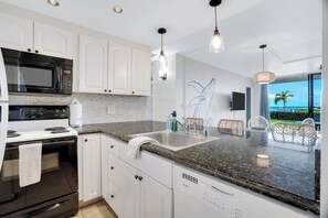 Fridge, microwave, oven, stovetop - New Listing Oceanfront Ground-Floor Condo | Walk-Out Lanai + Pool (Lahaina)