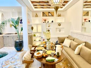House, 3 Bedrooms, Accessible, Smoking | Living room - Beautiful Arab House With Swimming Pool (Marrakech)