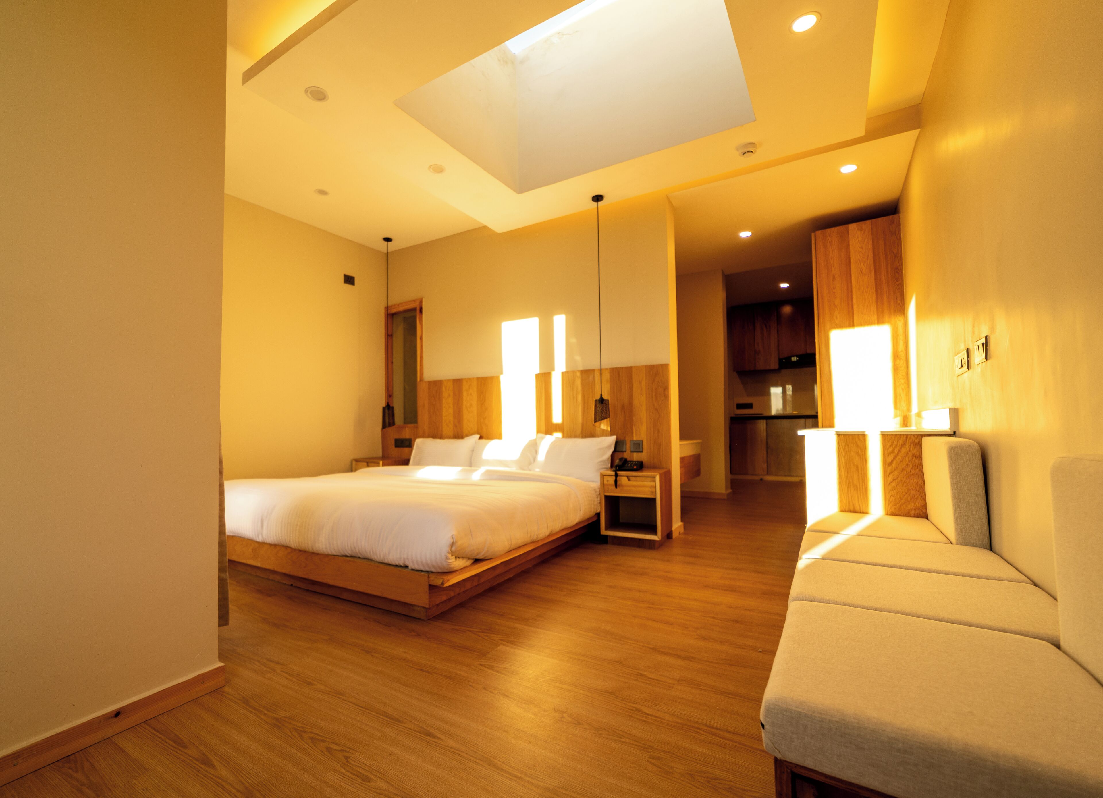 Studio Suite Mewah, balkon, pemandangan gunung | Meja kerja, ruang kerja ramah laptop, dan Wi-Fi gratis