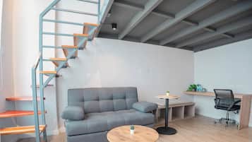 Duplex, 1 King Bed with Sofa bed | Living area