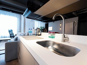 Nhà Duplex, 1 giường cỡ queen và sofa giường | Bếp riêng