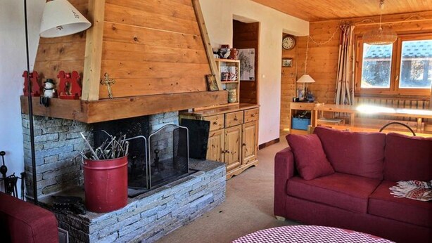 Living area - Chalet in Vallandry With Mountain Views (Peisey-Nancroix)