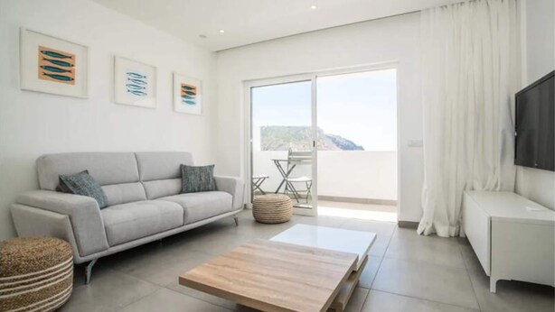 Living area - Apartment in Praia da Luz With Sea Views (Lagos)