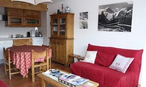 Living area - Apartment in Rif Nel Near Ski Slopes (Huez)