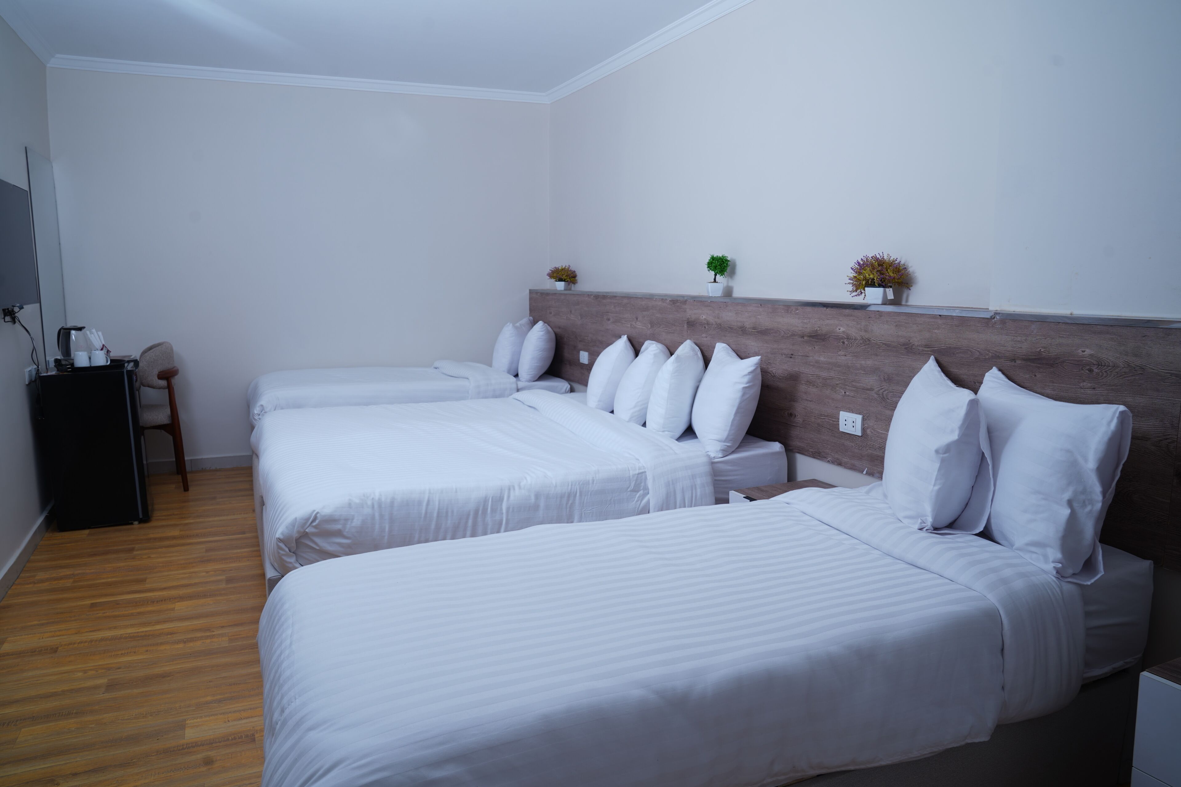 Superior Quadruple Room, Balcony, City View | Laptop workspace, blackout drapes, soundproofing, iron/ironing board