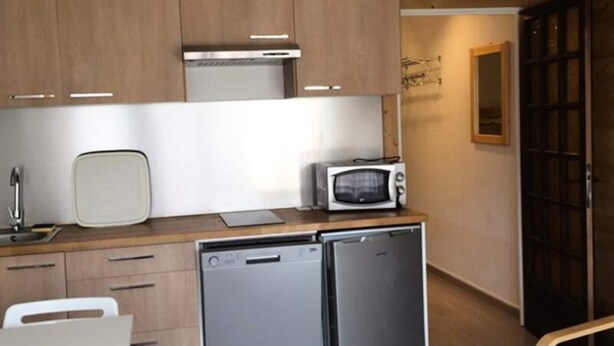 Fridge, microwave, dishwasher, cookware/dishes/utensils - Alpe D'huez Apartment Resort Center (Huez)