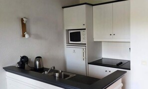 Frigorífico, microondas, lavavajillas y cafetera o tetera