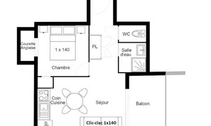 Floor plan - Apartment in Les Saisies With Heated Pool (Villard-sur-Doron)