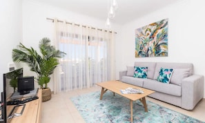 Living area - Apartment in Porto de Mos Near Beach & Pool (Lagos)