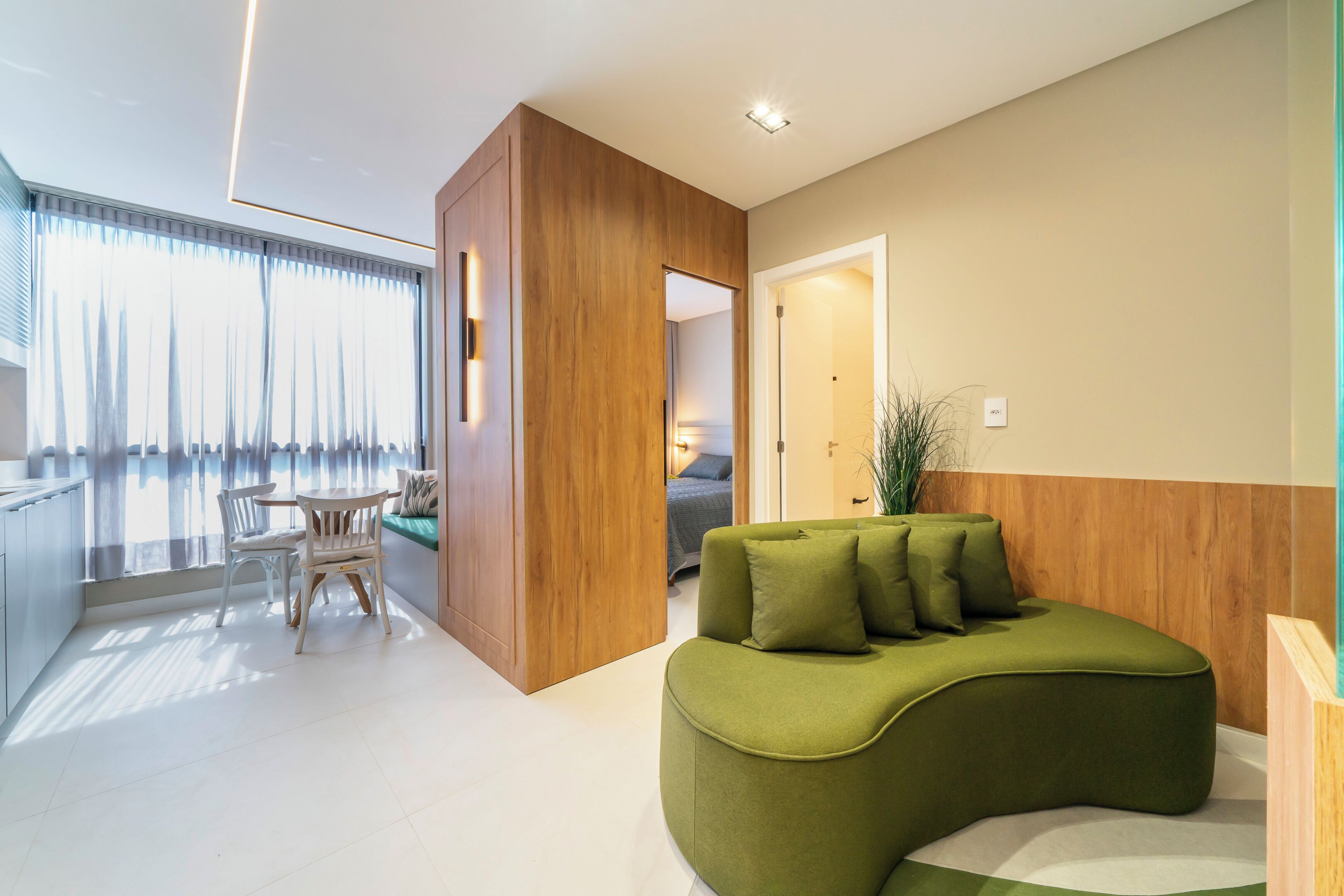 Deluxe-Apartment, Veranda, Stadtblick | Wohnzimmer