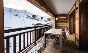 Outdoor dining - Apartment in La Toussuire Ski-in/ski-out (Fontcouverte-la-Toussuire)