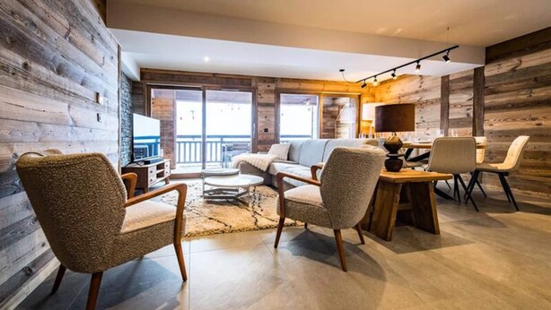 Living area - Apartment in La Toussuire Ski-in/ski-out (Fontcouverte-la-Toussuire)