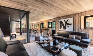 Fireplace - Chalet in Megeve With Mountain Views (Megeve)