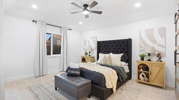 4 slaapkamers, een strijkplank/strijkijzer, internet