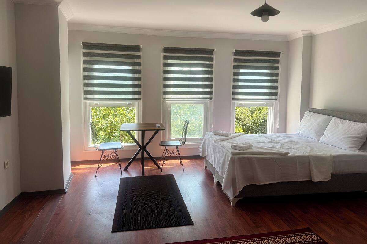 Desk, laptop workspace, free WiFi