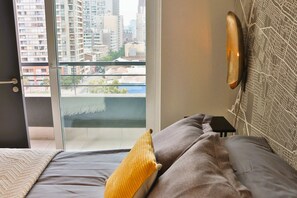 1 bedroom, iron/ironing board, WiFi, bed sheets - HOM l Parking  Wifi Calefaccion Malla seguridad (Santiago)