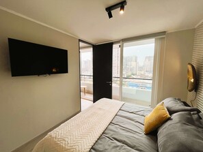 1 bedroom, iron/ironing board, WiFi, bed sheets - HOM I Wifi Parking Cowork Gym Parque Almagro Arte (Santiago)