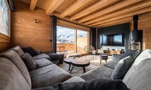 Living area - Semi-detached Chalet Close to Slopes With Panoramic View (Fontcouverte-la-Toussuire)