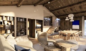 Fireplace - Modern Chalet With Sauna (Courchevel)