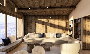 Fireplace - Modern Chalet With Sauna (Courchevel)