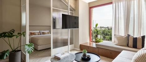 1 slaapkamer, een bureau, een strijkplank/strijkijzer, gratis wifi