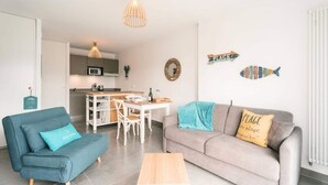 Living area - Apartment Near Grande Plage de Carnac (Carnac)