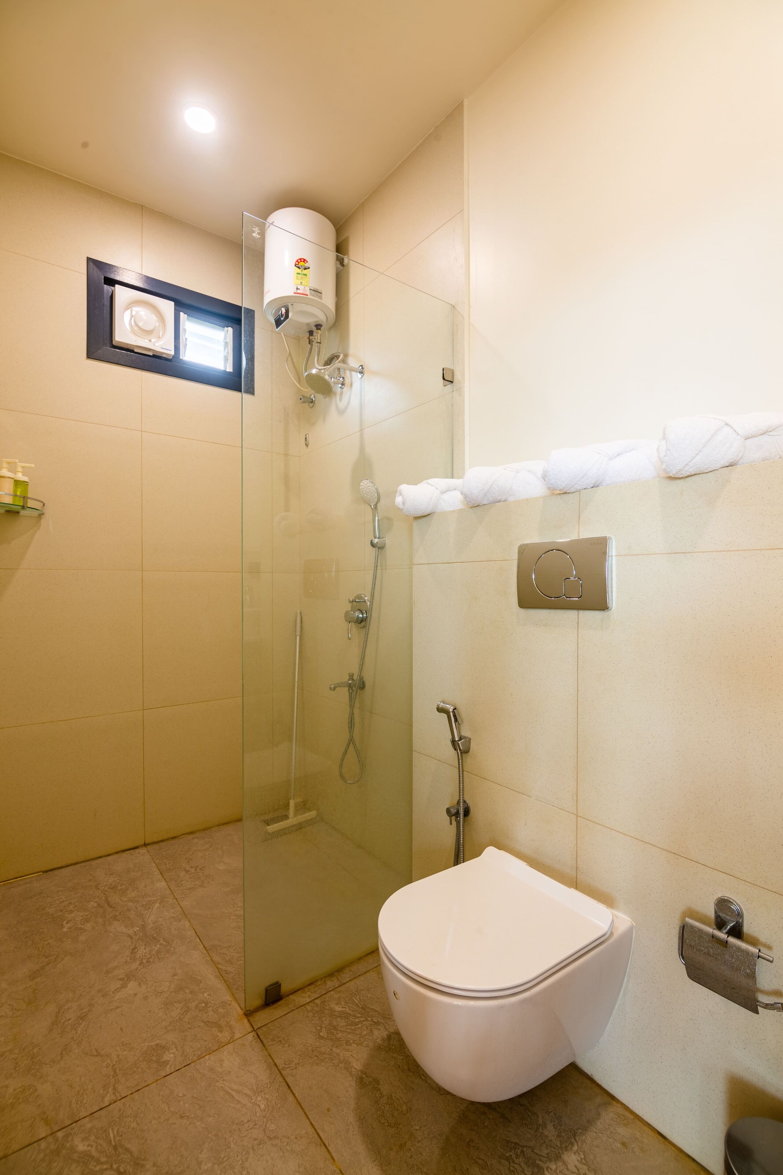 Towels, soap, toilet paper