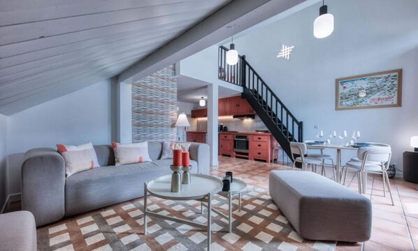 Living area - Apartment in Saint-gervais Near Cable Car (Saint-Gervais-les-Bains)