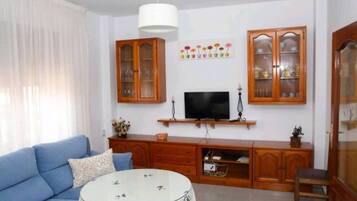 Télévision, cheminée