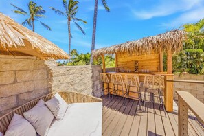 Outdoor dining - Kai Lani Ocean View Villa • Pool, Tiki Bar & AC (Koloa)
