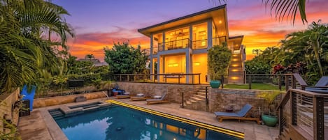 A heated pool
