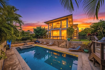 Kai Lani Ocean View Villa • Pool, Tiki Bar & AC