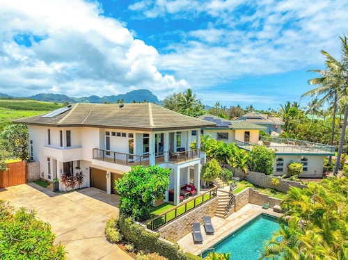 Kai Lani Ocean Villa Poipu • 5Bd • Pool&AC • Sleeps 20+