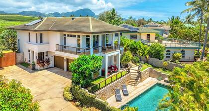 Kai Lani Ocean Villa Poipu • 5Bd • Pool&AC • Sleeps 20+