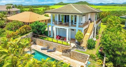 Kai Lani Ocean Villa Poipu • 5Bd • Pool&AC • Sleeps 20+