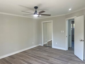 Interior - Modern, 1 level, dog friendly, fenced 3-bed  .08 mi from Charming Downtown Apex (Apex)