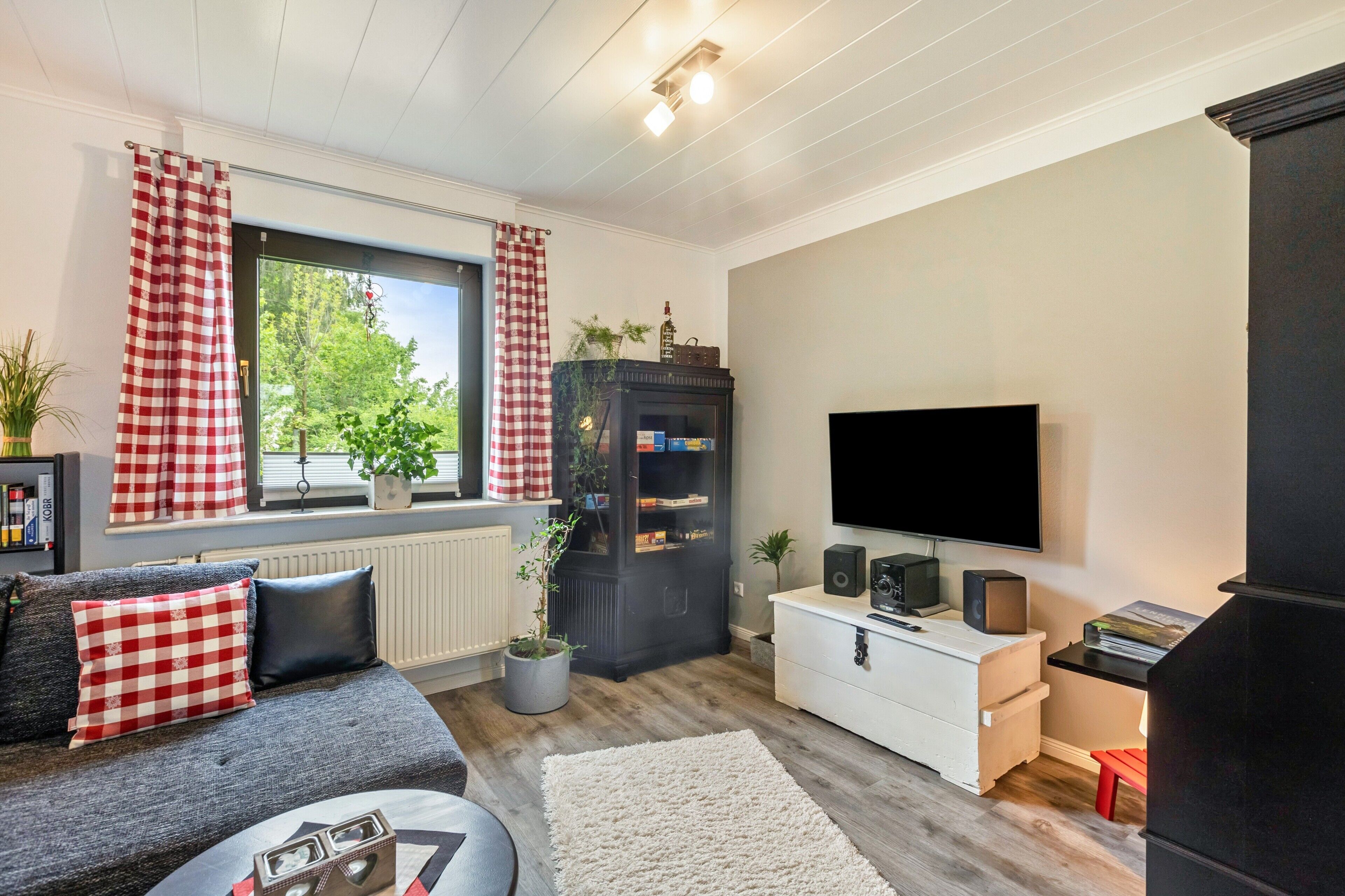 TV, DVD player, stereo