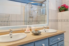 Shower, hair dryer - Gite 1 - Chez Balum, 3 km from Lourdes, Hautes-Pyrénées (Lézignan)